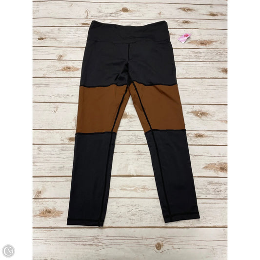 Athletic Leggings By Zyia In Black & Brown, Size: M