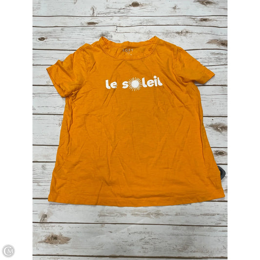 Top Short Sleeve By Loft In Orange, Size: L