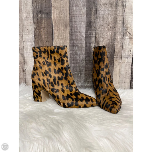 Boots Ankle Heels By Sam Edelman In Animal Print, Size: 7
