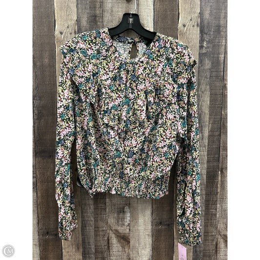 Top Long Sleeve By Wild Fable In Floral Print, Size: Xl