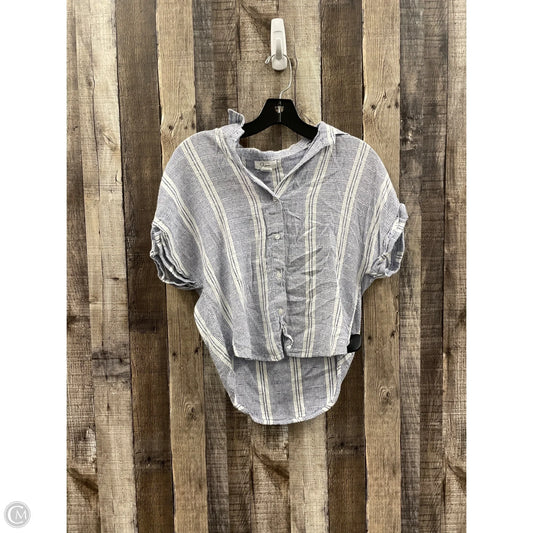 Top Short Sleeve By Japna In Striped Pattern, Size: S