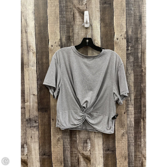 Top Short Sleeve By Zella In Striped Pattern, Size: M