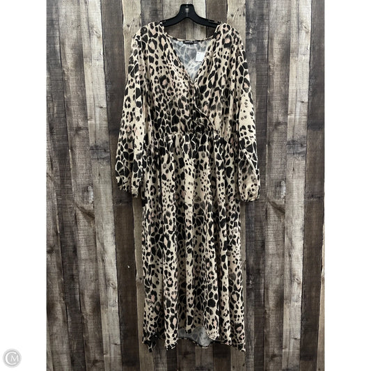 Dress Casual Maxi By Boohoo Boutique In Animal Print, Size: 3x