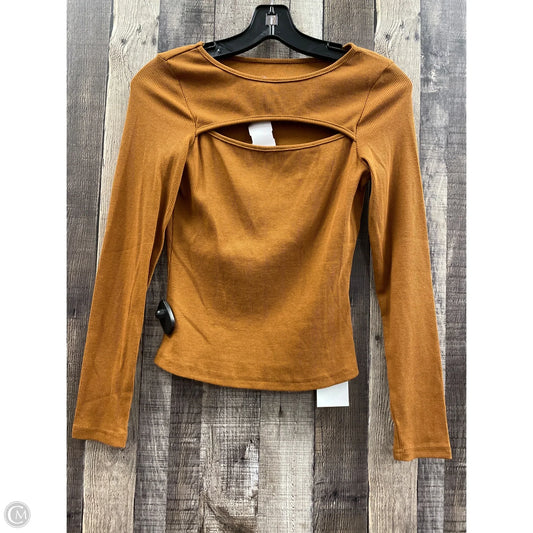 Top Long Sleeve By Cme In Copper, Size: S