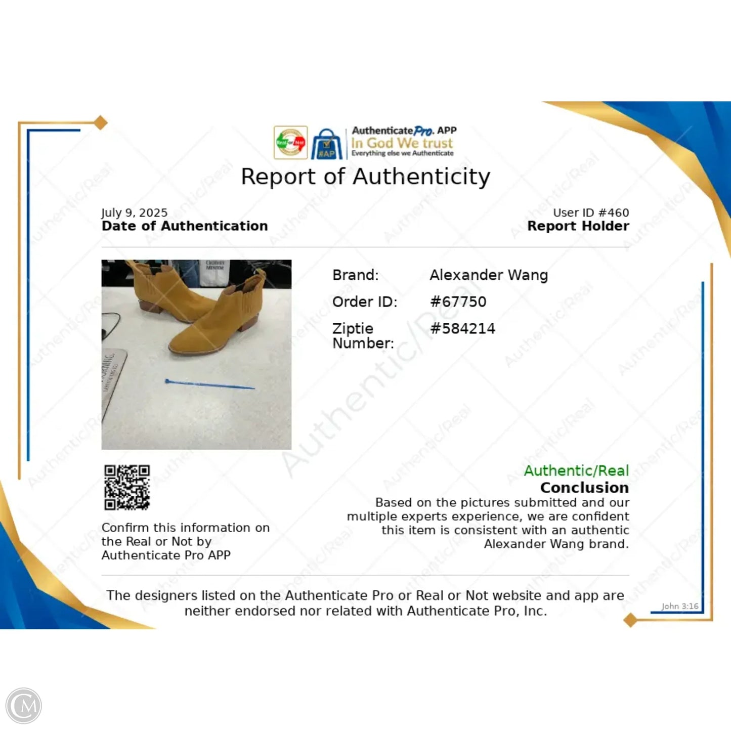 Boots Luxury Designer By Alexander Wang In Gold, Size: 9