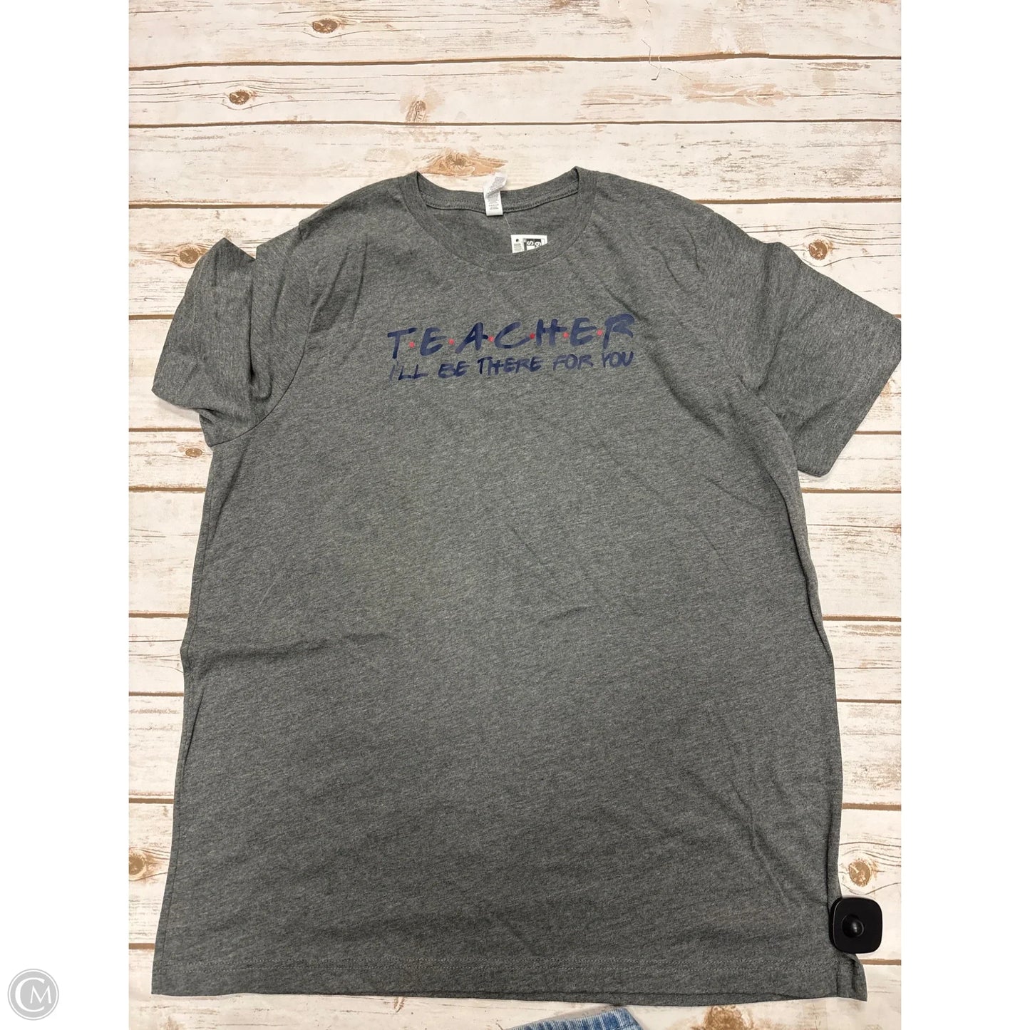 Top Short Sleeve By Bella + Canvas In Grey, Size: Xl