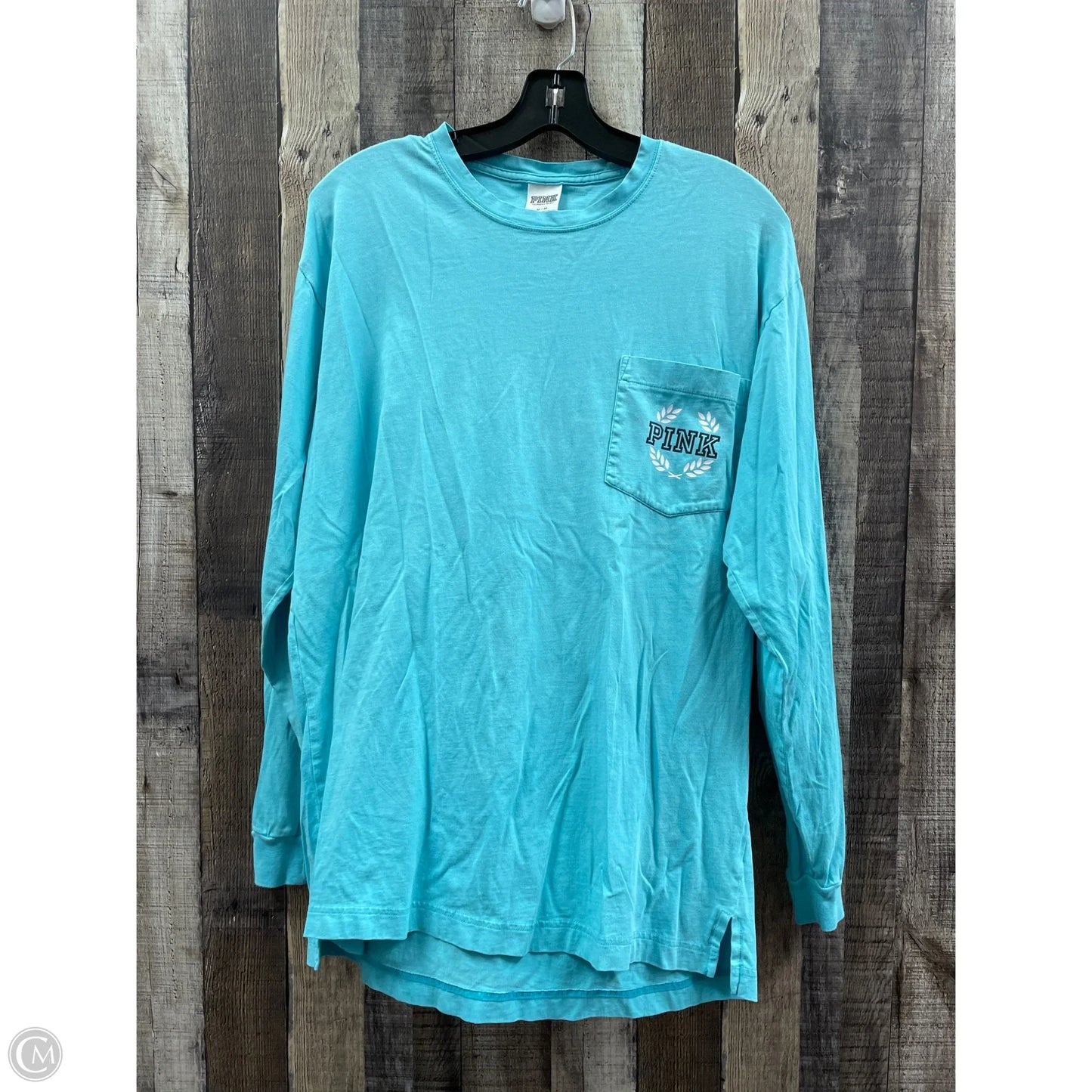 Top Long Sleeve By Pink In Blue, Size: M
