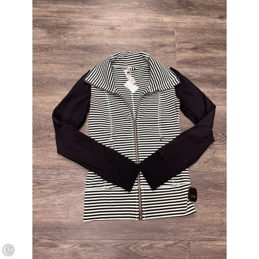 Athletic Jacket By Lululemon In Striped Pattern, Size: 6