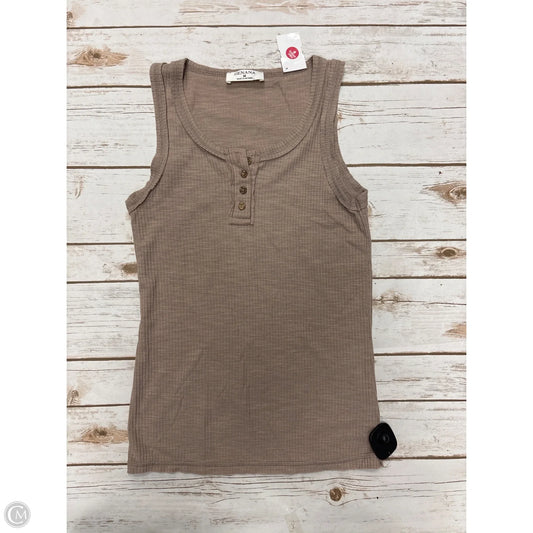 Tank Top By Zenana Outfitters In Tan, Size: M