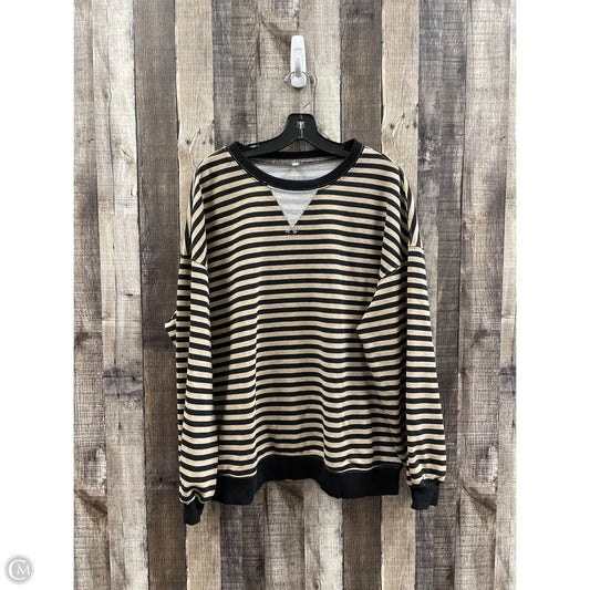 Sweatshirt Crewneck By Cmf In Striped Pattern, Size: Xl