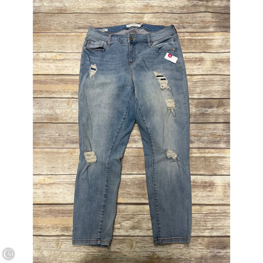 Jeans Straight By Torrid In Blue Denim, Size: 14