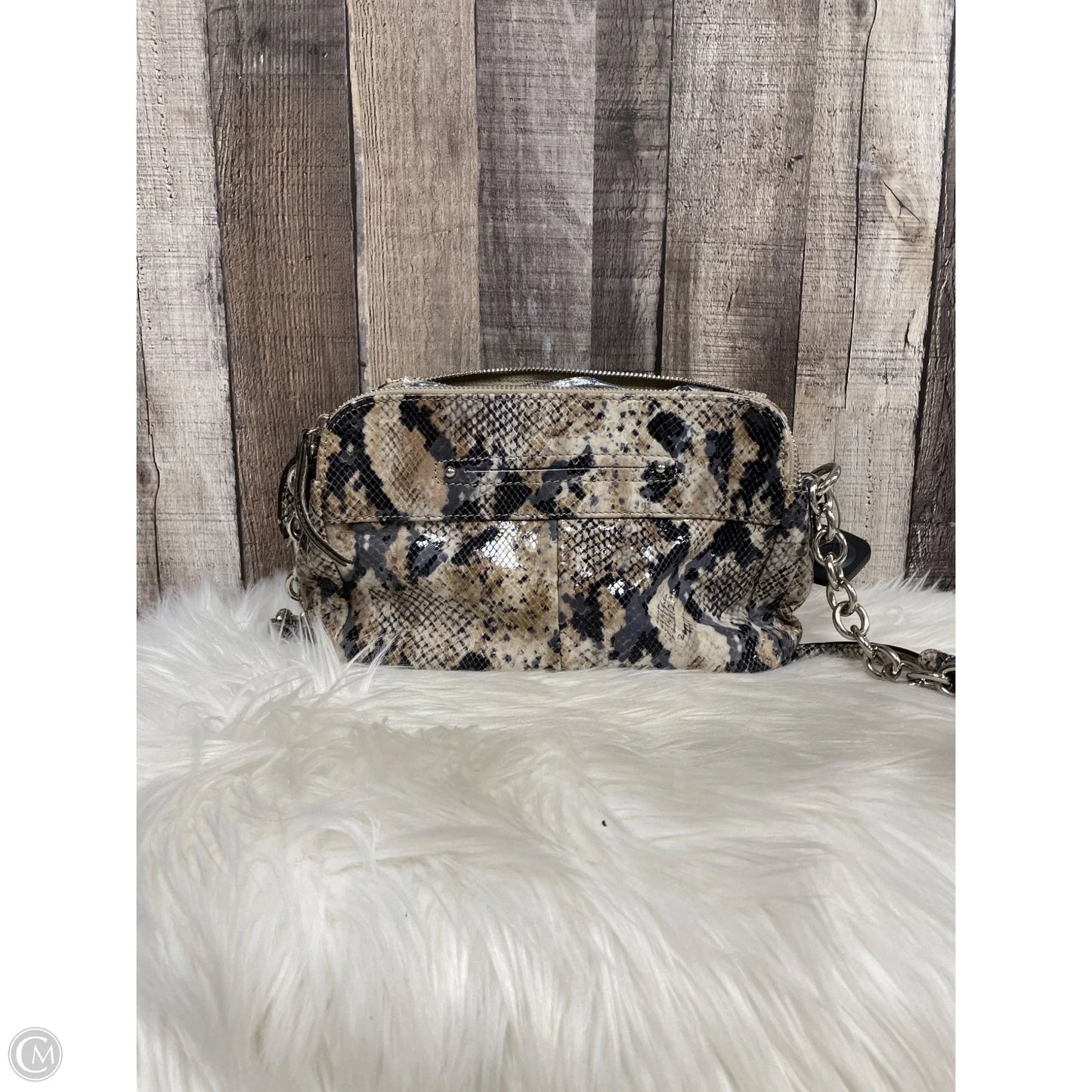 Handbag Leather By B. Makowsky, Size: Medium