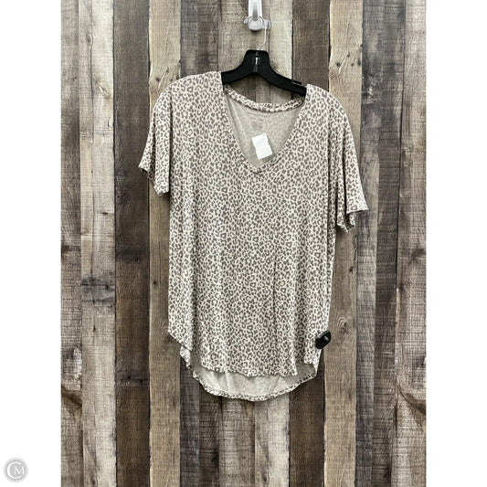 Top Short Sleeve By American Eagle In Animal Print, Size: Xs