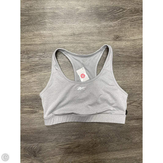 Athletic Bra By Reebok In Grey, Size: M