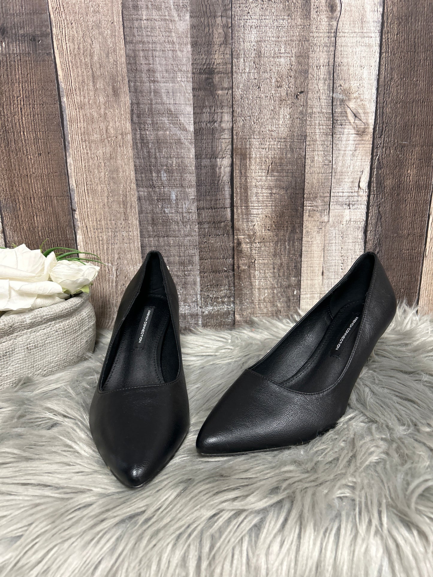 Black Shoes Heels Stiletto French Connection, Size 8.5