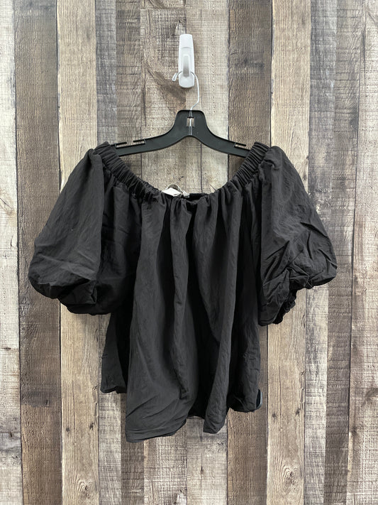 Top Short Sleeve By H&m In Black, Size: Xs