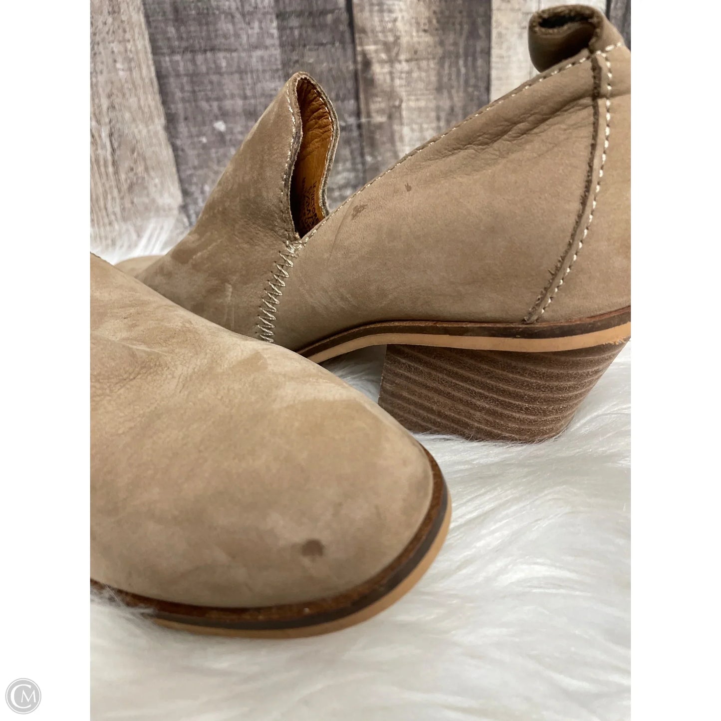 Boots Ankle Heels By Lucky Brand In Tan, Size: 6.5