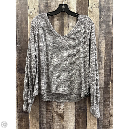 Top Long Sleeve By So In Grey, Size: S