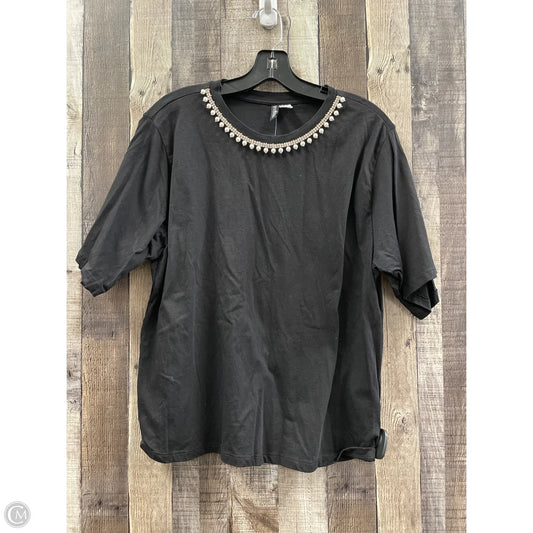Top Short Sleeve By Divided In Black, Size: M