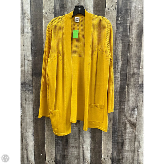 Cardigan By Anne Klein In Yellow, Size: M