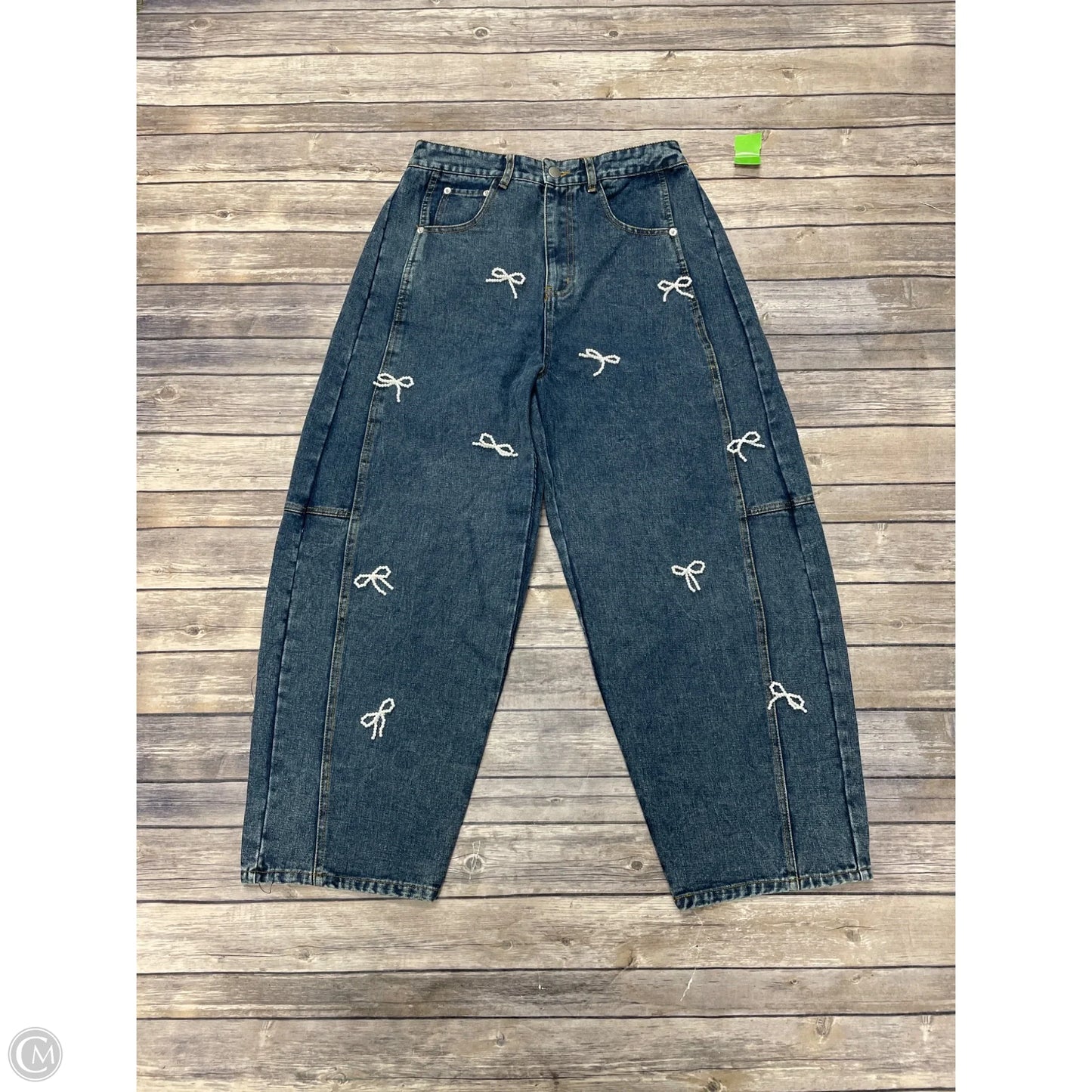 Jeans Cropped By Oddi In Blue Denim, Size: M