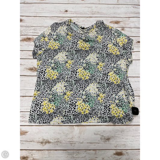 Top Short Sleeve By Cme In Floral Print, Size: L