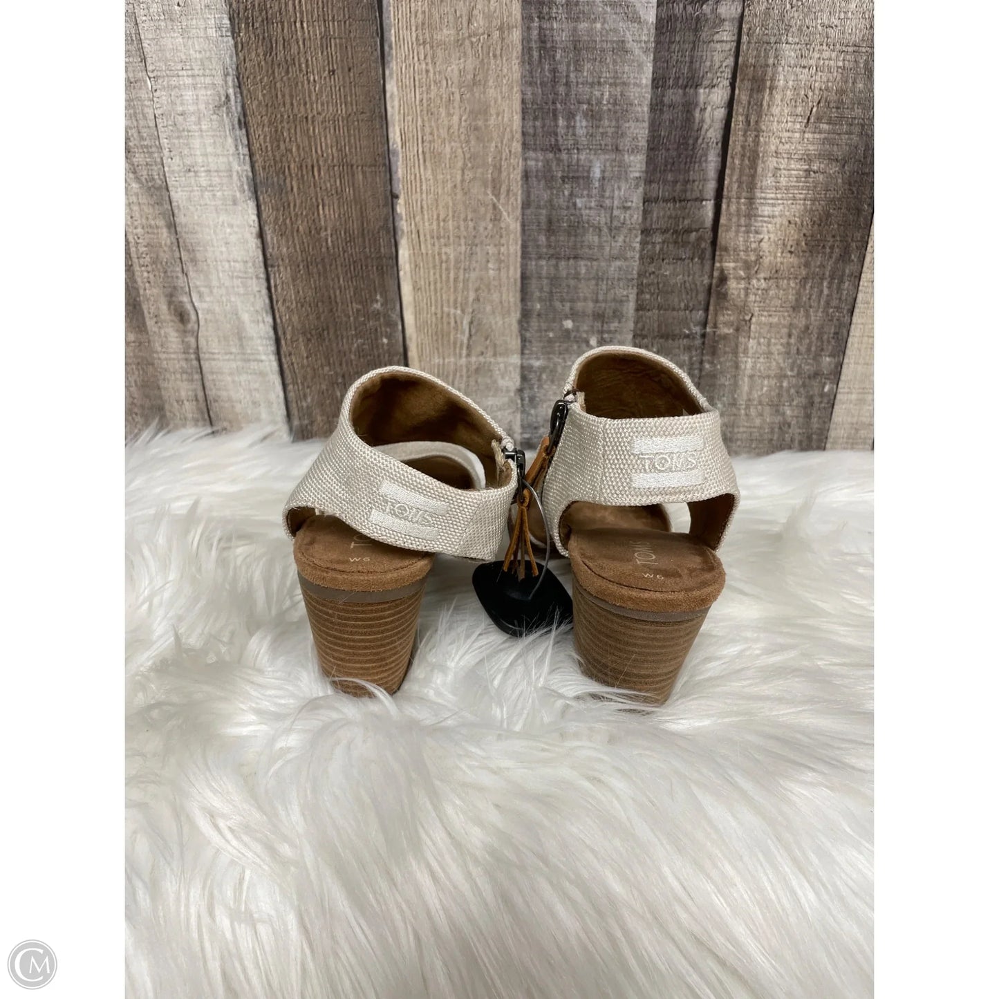 Sandals Heels Block By Toms In Cream, Size: 6