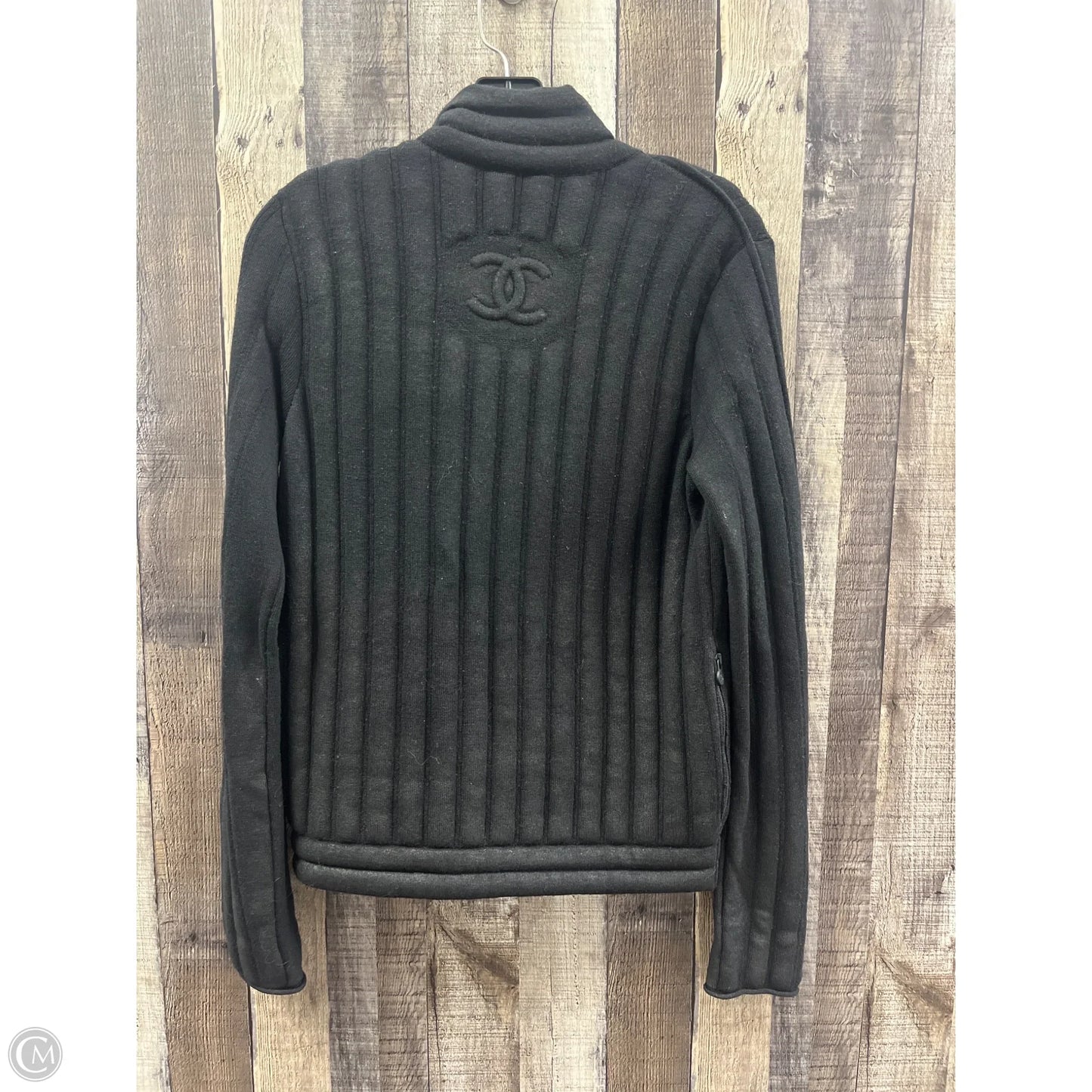 Jacket Luxury Designer By Chanel In Black, Size: 8