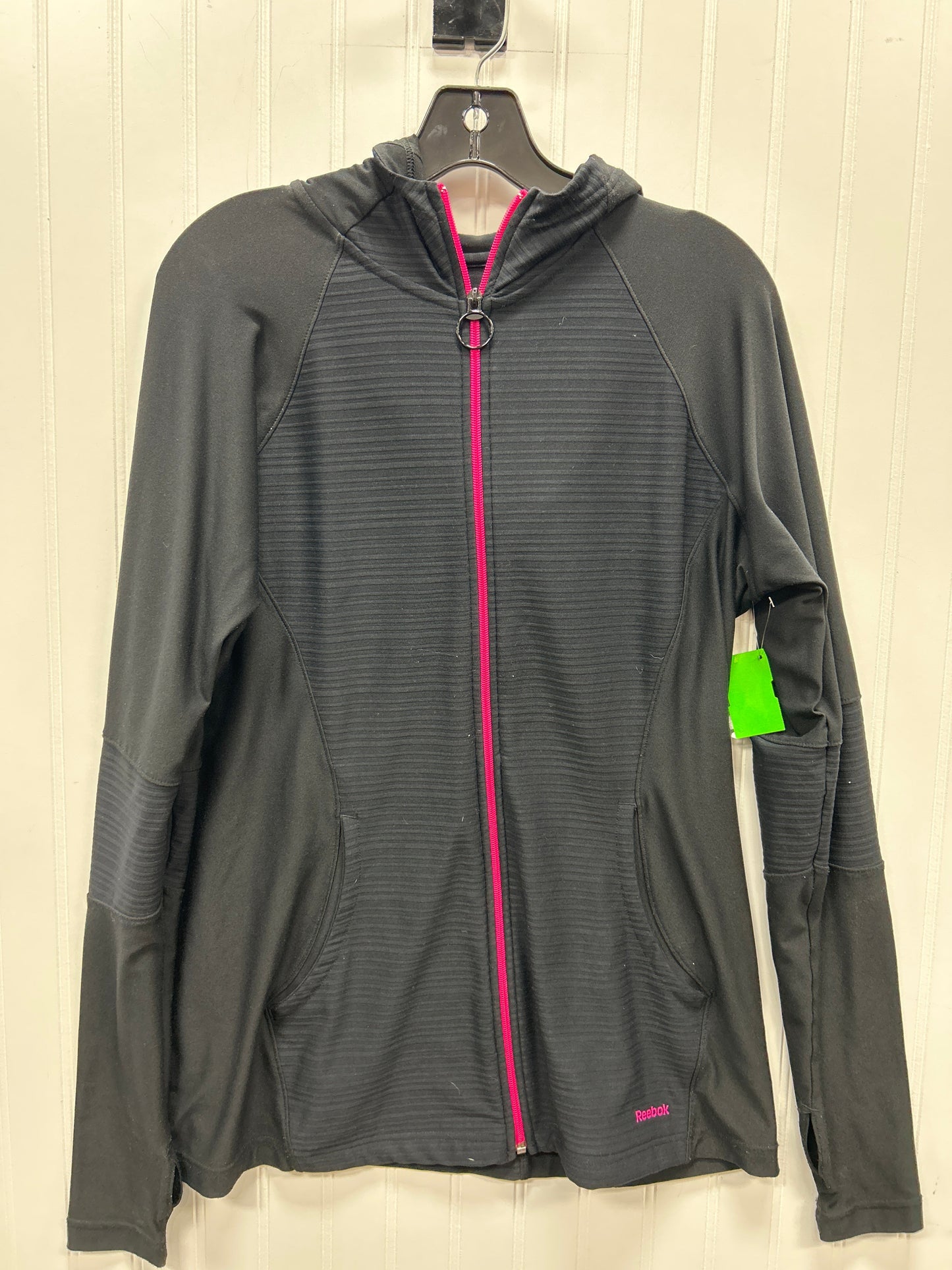 Athletic Jacket By Reebok In Black, Size:Xl