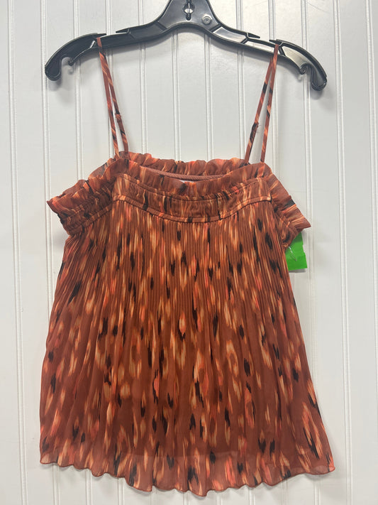 Blouse Sleeveless By Nine West In Orange, Size:M NWT
