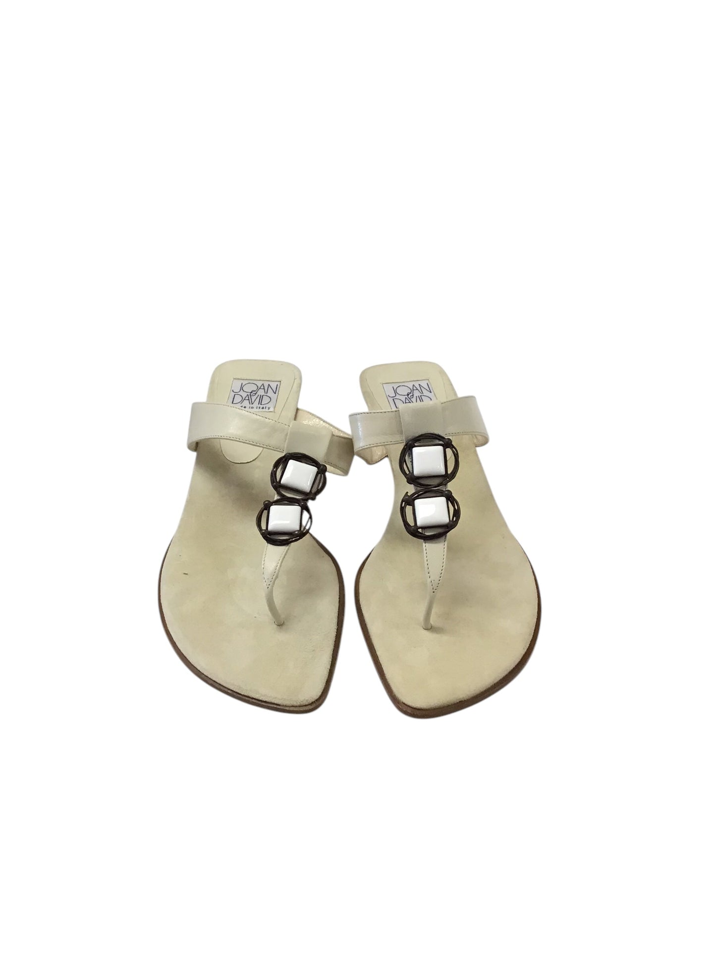 Sandals Flip Flops By Joan And David In Cream, Size: 7.5