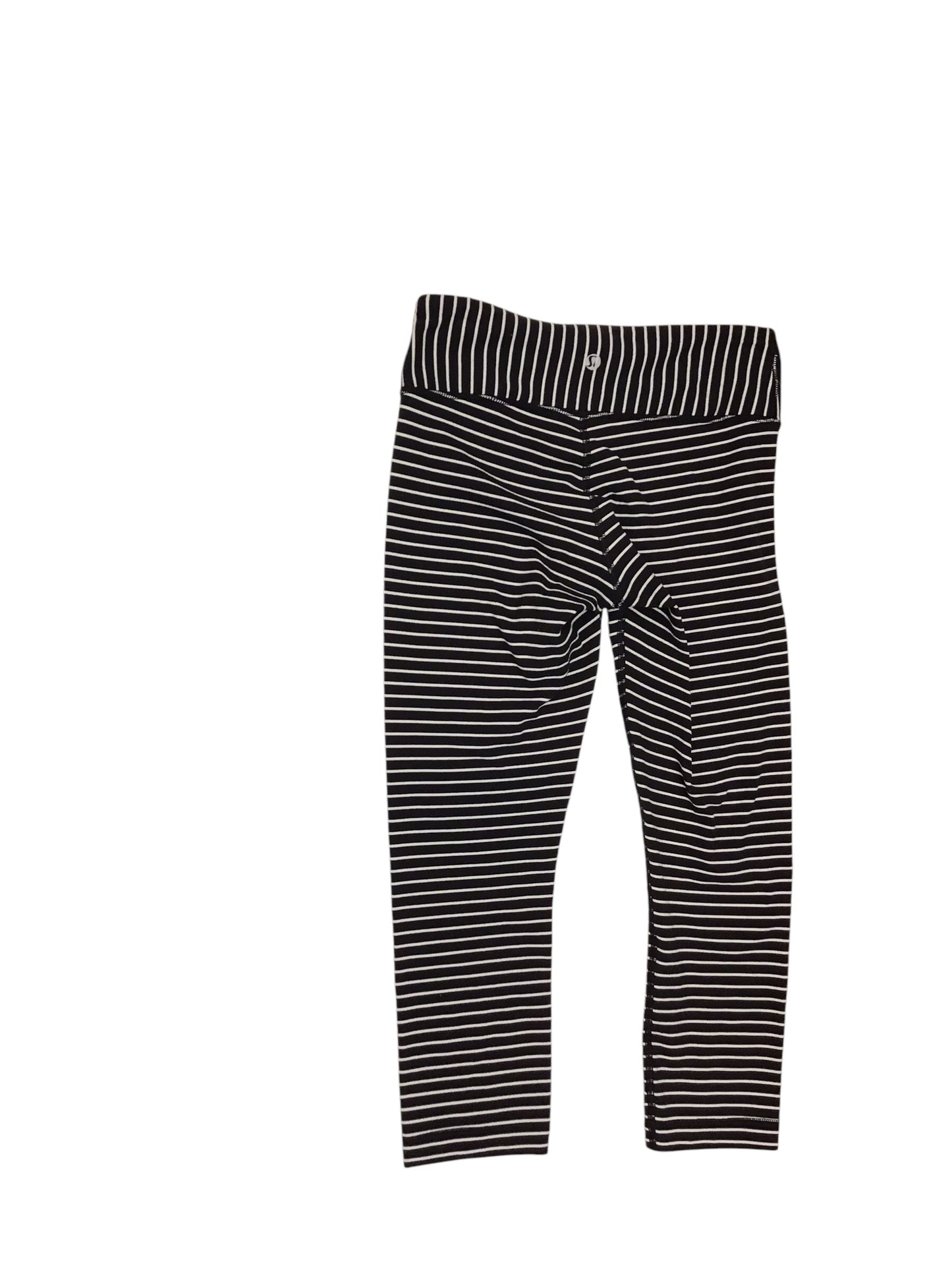 Athletic Capris By Lululemon In Striped Pattern, Size: M