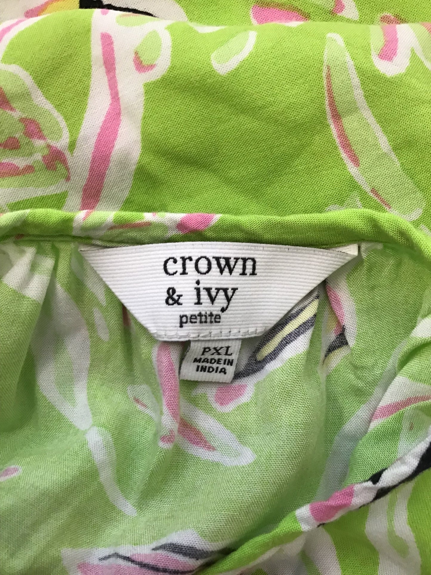 Green Top Sleeveless Crown And Ivy, Size Xl