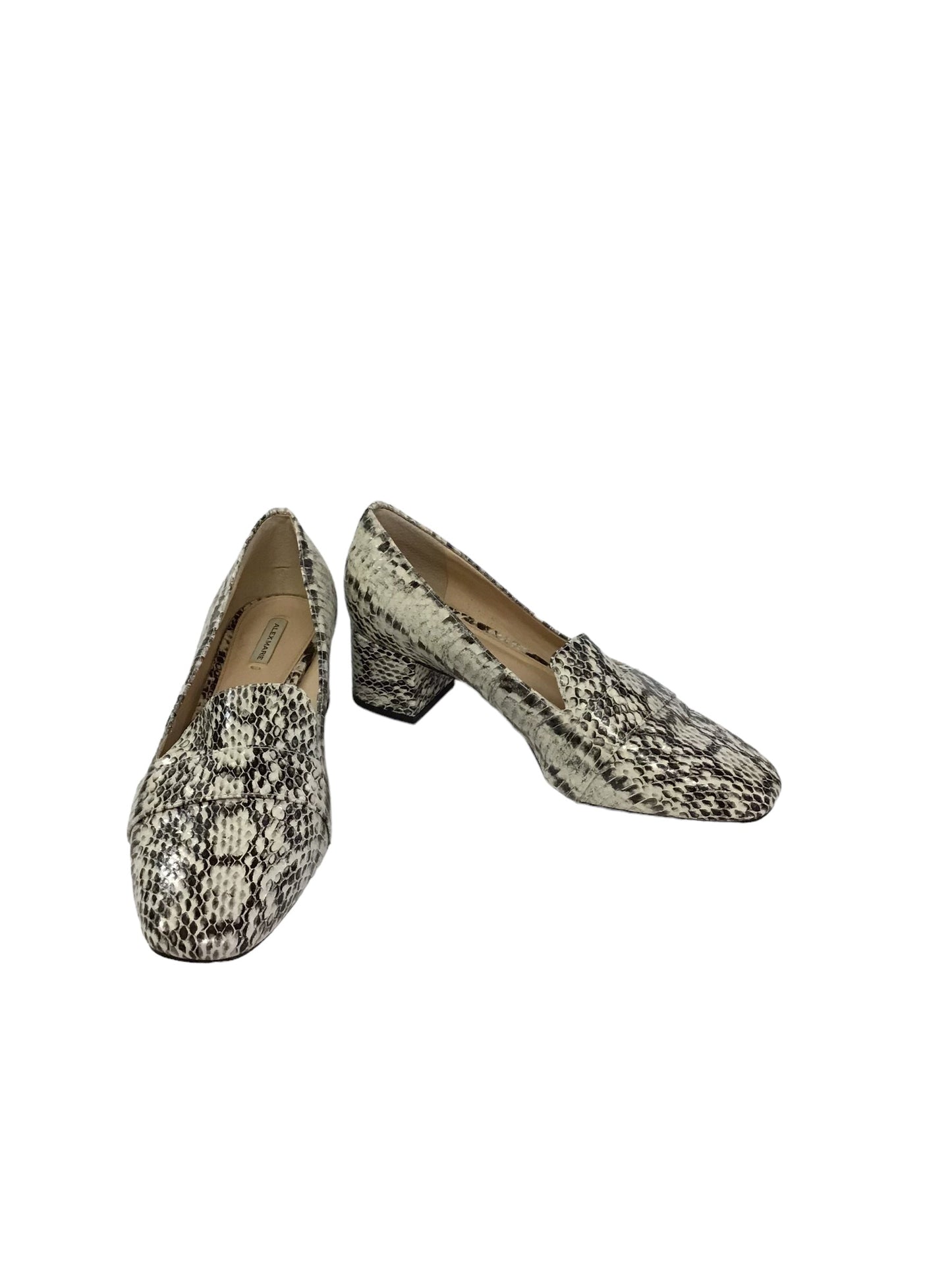 Shoes Heels Block By Alex Marie In Snakeskin Print, Size: 8.5