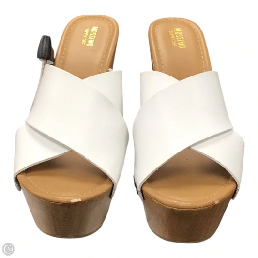 Sandals Heels Platform By Mossimo In White, Size: 8