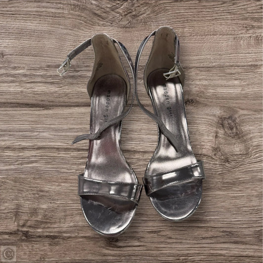 Sandals Heels Stiletto By Betsey Johnson In Silver, Size: 9.5