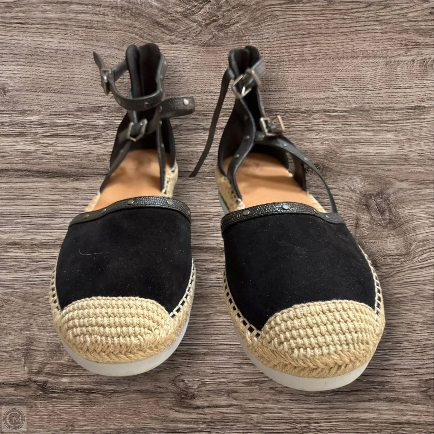 Shoes Flats By Crown Vintage In Black & Tan, Size: 7.5