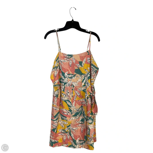 Dress Casual Short By Nine West Apparel In Green & Pink, Size: L