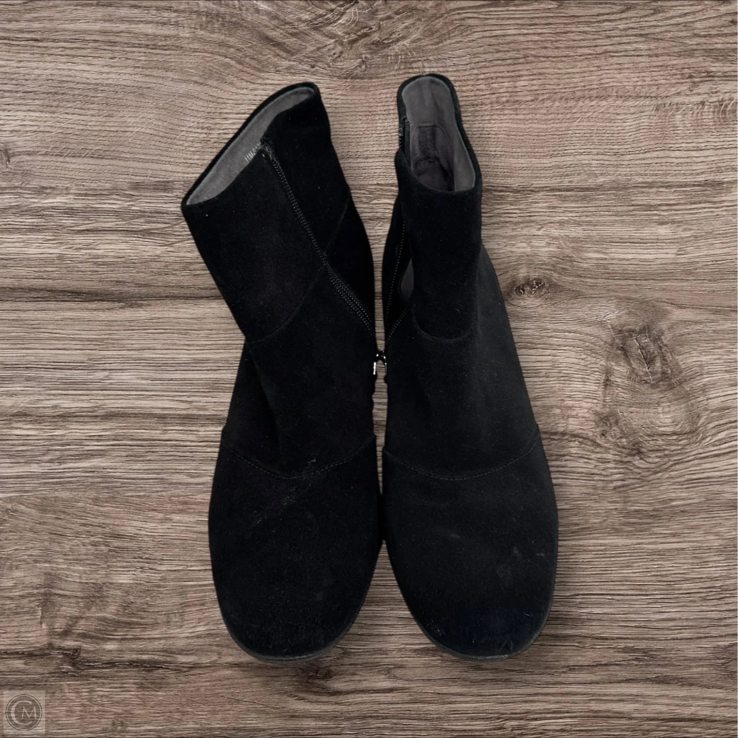 Boots Ankle Heels By Clothes Mentor In Black, Size: 11