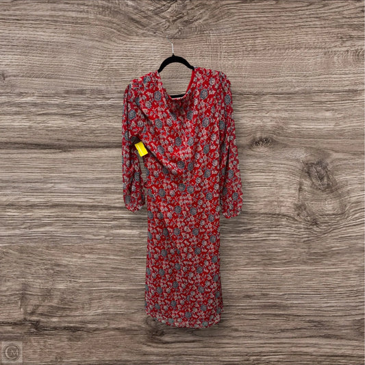 Dress Casual Maxi By Lauren By Ralph Lauren In Red & White, Size: 14