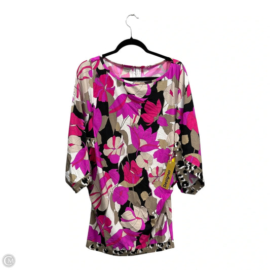 Dress Casual Short By Trina Turk In Pink & Tan, Size: L