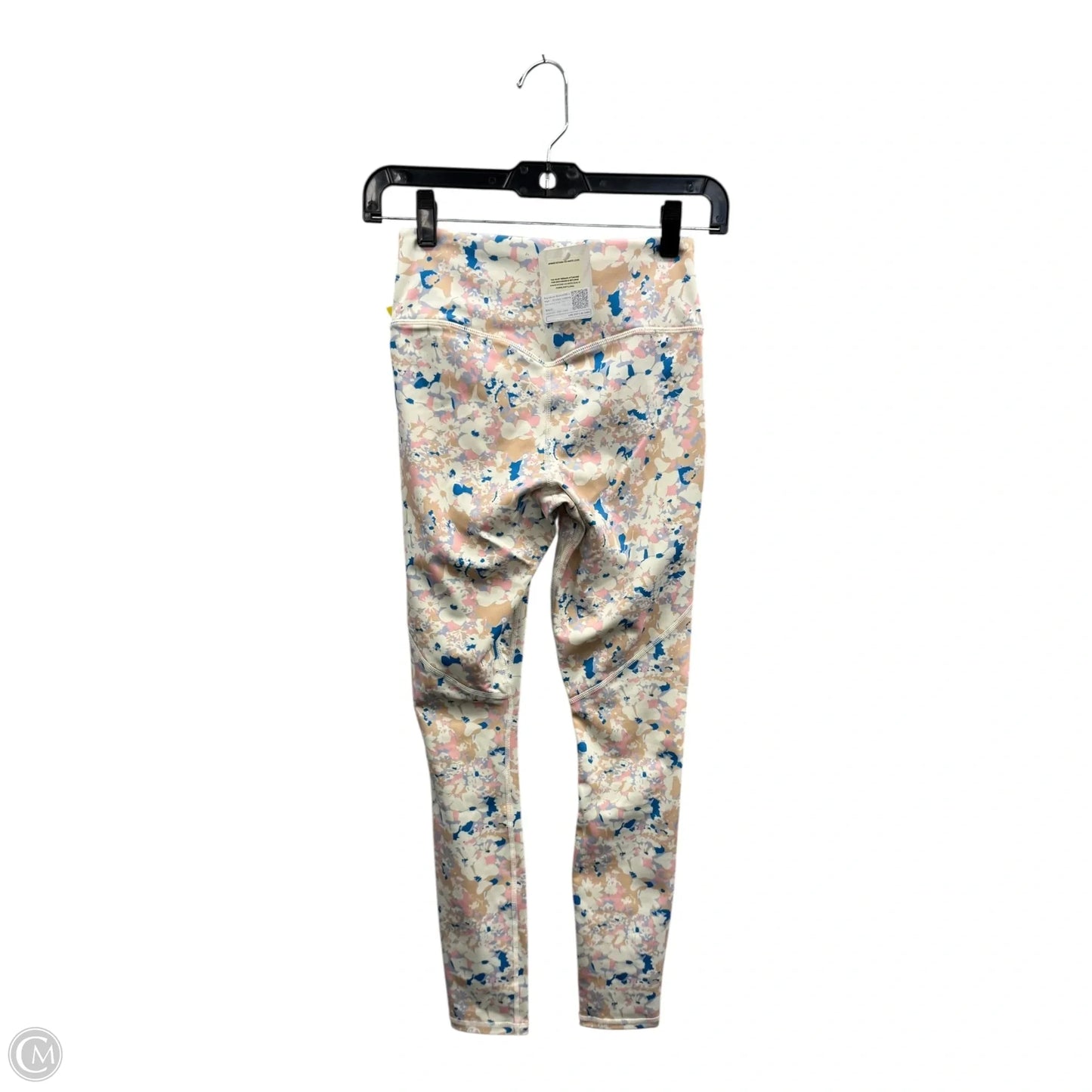 Athletic Leggings By Fabletics In Cream & Pink, Size: Xs