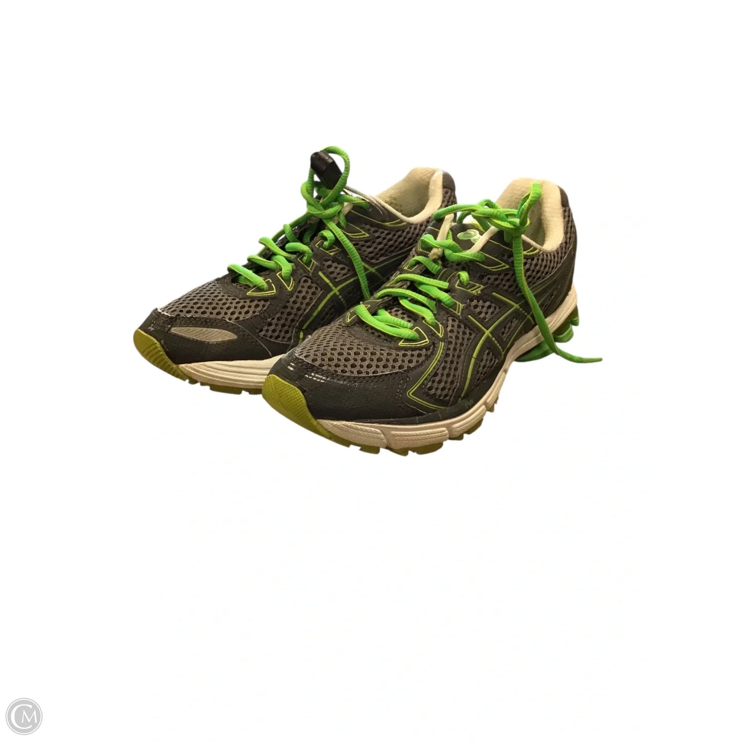 Shoes Athletic By Asics In Green & Grey, Size: 6