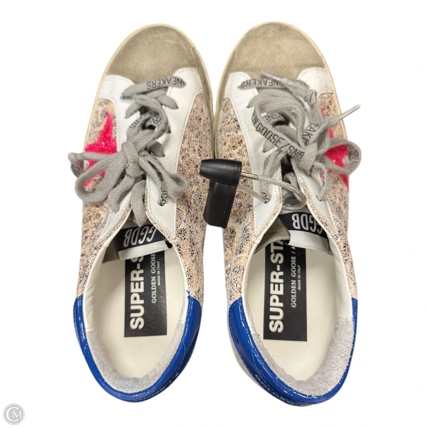 Shoes Luxury Designer By Golden Goose In Blue & Pink, Size: 6.5