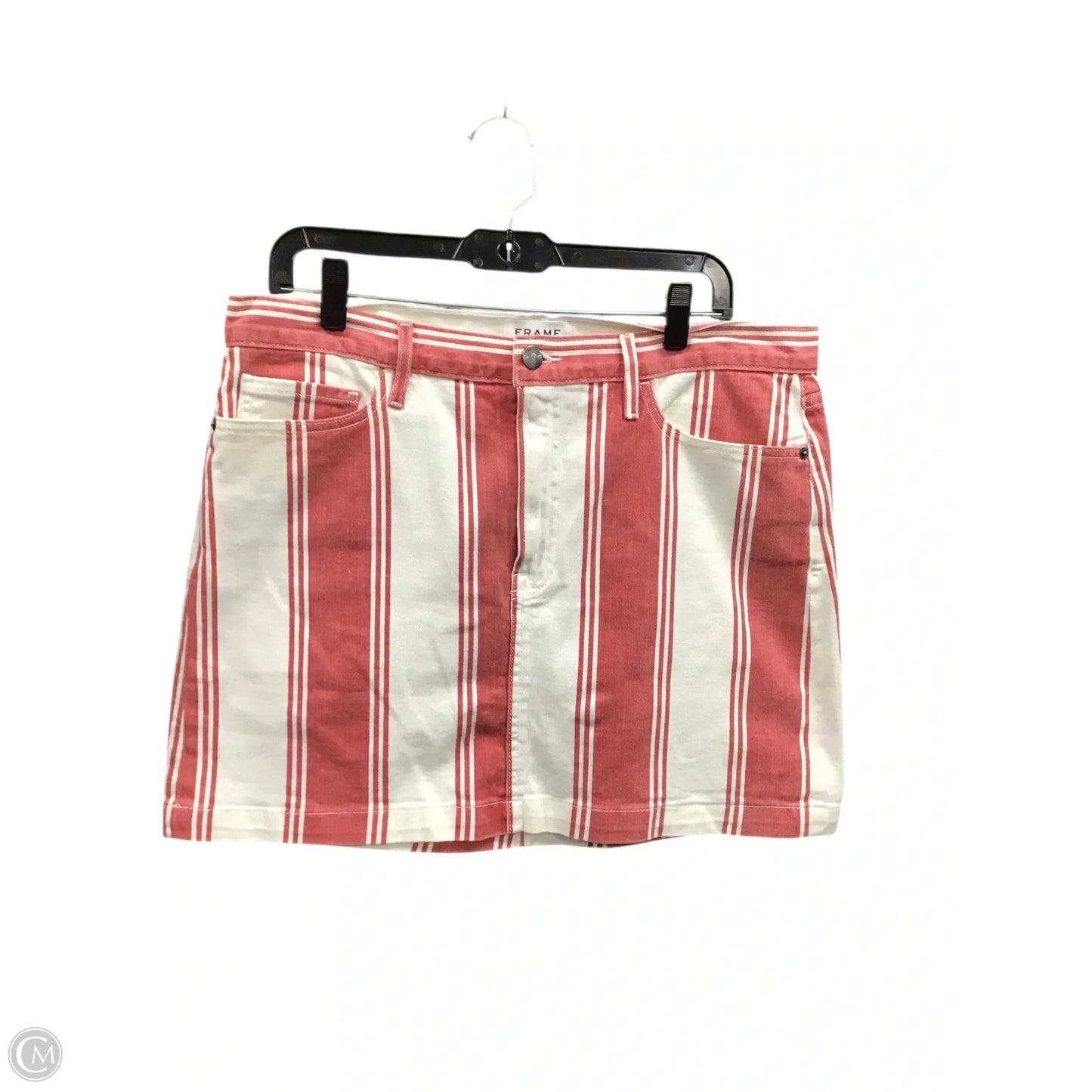 Skirt Mini & Short By Frame In Red & White, Size: 12