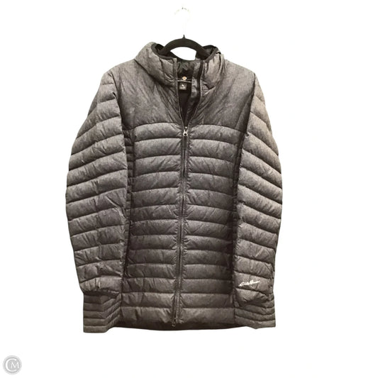 Jacket Puffer & Quilted By Eddie Bauer In Grey, Size: 2x