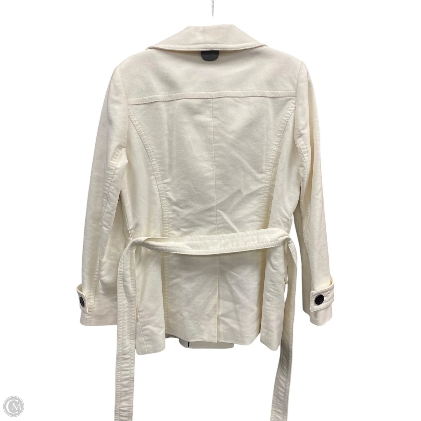 Coat Peacoat By Ann Taylor In Cream, Size: L