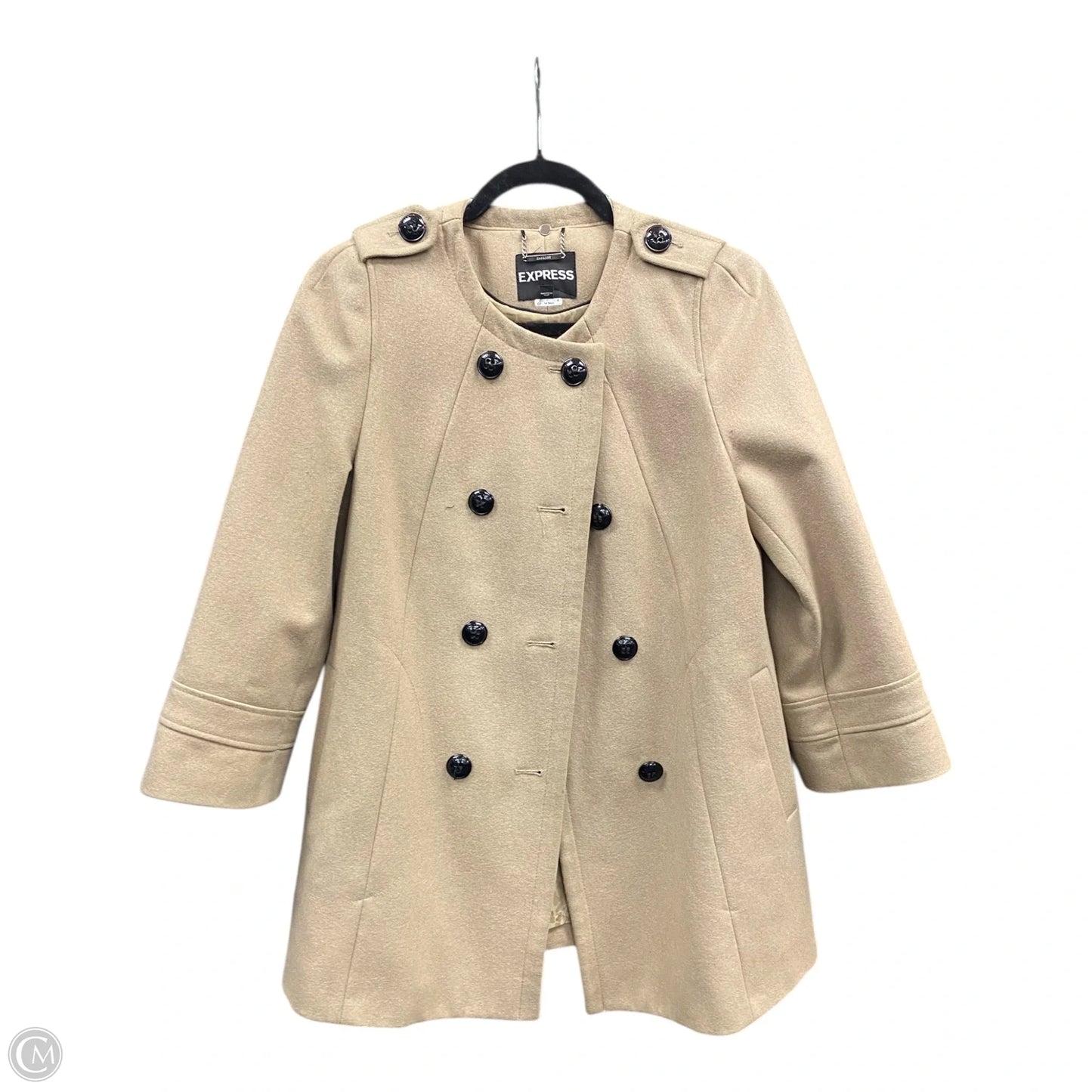 Coat Peacoat By Express In Tan, Size: S