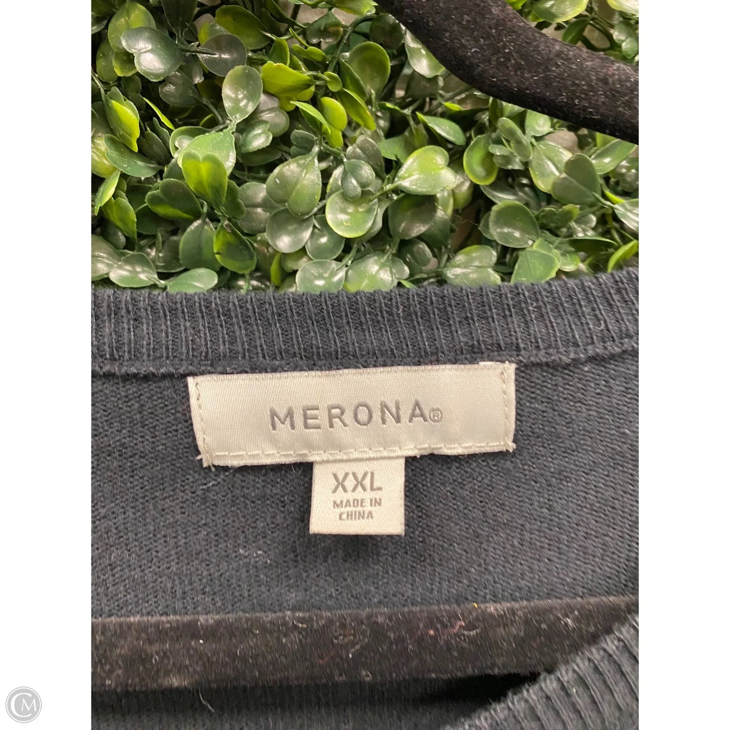 Sweater By Merona In Black & Green, Size: Xxl