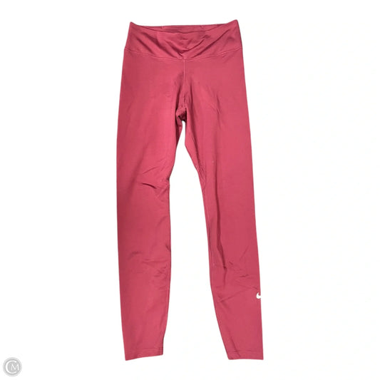 Athletic Leggings By Nike Apparel In Maroon, Size: S